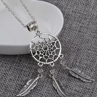 Fashion Simple  Clavicle Chain  Personality Dream Catcher Feather Pendant Necklace Earring  Set Nihaojewelry Wholesale main image 4