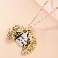 Rétro Collier Créatif Personnalité Hip-hop Ouvrable Tournesol Pendentif Collier Nihaojewelry Gros main image 1