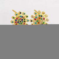 New Fashion  Rainbow Earrings  Simple Five-pointed Star Copper  Earrings Nihaojewelry Wholesale main image 3