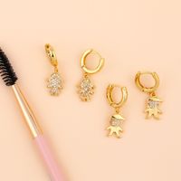 Korea  New Fashion  Diamond Zircon  Copper Earrings  Nihaojewelry Wholesale main image 5