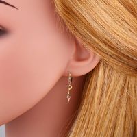 Fashion Simple  Lightning Earrings  Diamond Copper Earrings Nihaojewelry Wholesale main image 6