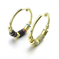 New Romantic Colorful Golden Geometric Multi-circle Rainbow Earrings  Fashion Earrings Nihaojewelry Wholesale Single main image 5