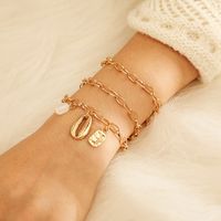 New Shell  Bracelet Set  Fashion Exaggerated Chain Pearl Shell Bracelet For Women main image 6
