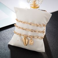 Nuevo Conjunto De Pulsera De Concha Pulsera De Concha De Perla De Cadena Exagerada De Moda Para Mujer main image 5