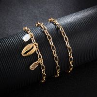 2019 Europäische Und Amerikanische Grenz Überschreitende Neue Accessoires Mode Übertriebene Kette Perle Muschel 3-teiliges Armband Armband main image 4