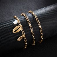 New Shell  Bracelet Set  Fashion Exaggerated Chain Pearl Shell Bracelet For Women main image 4