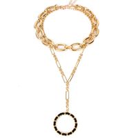 Collier De Mode Pendentif Rond Monocouche Boule Ronde Clavicule Collier Bijoux Nihaojewelry Gros main image 1