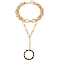 Collier De Mode Pendentif Rond Monocouche Boule Ronde Clavicule Collier Bijoux Nihaojewelry Gros main image 2