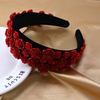 Korean Fashion  New Red Rose Retro  Color Ceramic Cheap  Headband  Nihaojewelry Wholesale main image 3