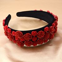 Korean Fashion  New Red Rose Retro  Color Ceramic Cheap  Headband  Nihaojewelry Wholesale main image 5
