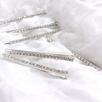 Fashion Diamond Word Clip Silver Hair Clip Nihaojewelry Wholesale  Side Clip Net Red Crystal Crystal Diamond Bangs Clip Hairpin Set main image 6