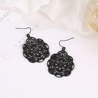 New Fashion Palace Plaid Hollow Earrings Hot Selling Alloy Plating Earrings Nihaojewelry Wholesale main image 4