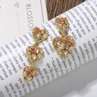 Hot Korean Heart Earrings Fashion Asymmetric Diamond Earrings Women Earrings Nihaojewelry Wholesale main image 5