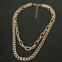 أزياء بسيطة المعادن قلادة مجوهرات نمط مزدوجة سلسلة الترقوة سلسلة Nihaojewelry بالجملة main image 3