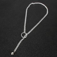 Fashion New Necklace Metal Chain Circle Necklace Strap Pendant  Necklace Nihaojewelry Wholesale main image 3