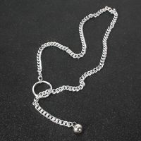 Fashion New Necklace Metal Chain Circle Necklace Strap Pendant  Necklace Nihaojewelry Wholesale main image 4