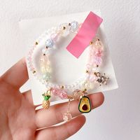 جديد الكرتون الأفوكادو الأناناس عطلة نمط المزدوج لاي الملونة كريستال سوار Nihaojewelry بالجملة main image 3