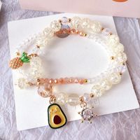 جديد الكرتون الأفوكادو الأناناس عطلة نمط المزدوج لاي الملونة كريستال سوار Nihaojewelry بالجملة main image 6