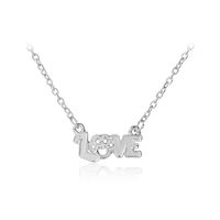 New  Fashion  Creative Letters Love Hollow Out Love Dog Claw Necklace Nihaojewelry Wholesale sku image 2