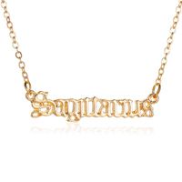 New Hot Selling Jewelry Personality Creative Twelve Constellation Necklace Retro English Alphabet Pendant Clavicle Chain sku image 9