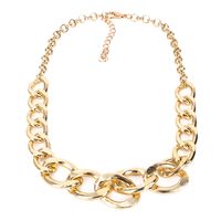 Fashion  New Wild Metal Texture Exaggerated Thick Necklace Clavicle Chain Nihaojewelry Wholesale sku image 1
