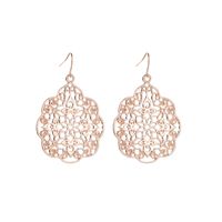 New Fashion Palace Plaid Hollow Earrings Hot Selling Alloy Plating Earrings Nihaojewelry Wholesale sku image 1