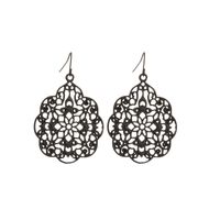 New Fashion Palace Plaid Hollow Earrings Hot Selling Alloy Plating Earrings Nihaojewelry Wholesale sku image 2