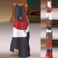 A-line Skirt Sweet Commute Solid Color Maxi Long Dress main image 3