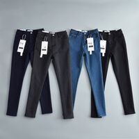 Sweet Commute Ankle-length Zipper Washed Button Jeans Skinny Pants main image 1