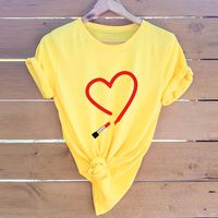 Women's Short Sleeve T-shirts Printing Casual Fashion Cartoon sku image 9