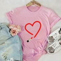 Women's Short Sleeve T-shirts Printing Casual Fashion Cartoon sku image 13