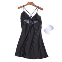 Ladies Silk Sexy Suspenders Nightdress Chest Pad Hollow Lace Fashion Soft Home Clothing For Women Wholesale main image 5