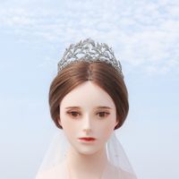 Retro Crown Baroque Queen Luxury Zircon Diamond Set Headdress Bride Wedding Jewelry Dress Crown Nihaojewely Wholesale main image 3