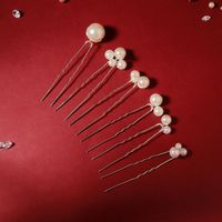 Miallo Unregelmäßige Perlen Haarnadel Set Tägliches Lockiges Haar Gewettetes Haar Kopfschmuck Koreanisches Süßes Und Einfaches Haarschmuck main image 4