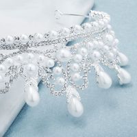 Korean Fashion Bridal Wedding Jewelry High-end Diamond Pearl Crown Studio Photo Accessories  Headdress Nihaojewely Wholesale main image 5