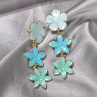 Hot-sale Korean Summer Earrings Floral   Earrings Girl Heart Small Jewelry Wholesale main image 3