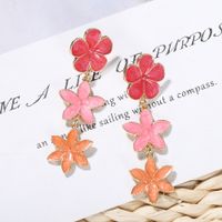 Grenz Überschreitende Neue Produkte Heißer Verkauf Koreanische Sommer Ohrringe Blumen Ohrringe Ins Internet Internet Ohrringe Mädchen Herz Schmuck Großhandel main image 5