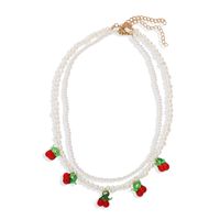 Nouvelle Mode Fraîche Sauvage Perle Cerise Chaude Nouvelle Tendance Mignon Tempérament Collier En Gros main image 1