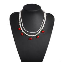 New Fashion  Fresh  Wild  Pearl Cherry  Hot New Trendy Cute Temperament Necklace Wholesale main image 6