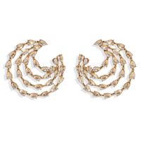 Fashion New  Retro Temperament Drop-shaped Diamond Inlaid Earrings Wholesale main image 1