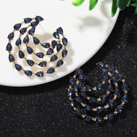 Fashion New  Retro Temperament Drop-shaped Diamond Inlaid Earrings Wholesale main image 5