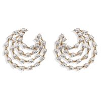 Fashion New  Retro Temperament Drop-shaped Diamond Inlaid Earrings Wholesale main image 6