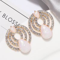 New Accessories Korean Retro Simple  Temperament Diamond Drop Earrings Female Wholesale main image 3