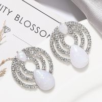 New Accessories Korean Retro Simple  Temperament Diamond Drop Earrings Female Wholesale main image 4