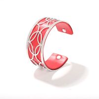 Brazalete De Gota De Aceite Rojo De Moda Para Mujer Al Por Mayor Estilo Nacional Retro Temperamento Exagerado Pulsera De Cuero Hueco Pulsera Abierta main image 1