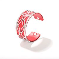 Fashion Red Oil Drop Bangle Women Wholesale National Style Retro Exaggerated Temperament Hollow Leather Bracelet Open Bracelet main image 2