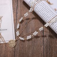 Mode Coréenne Nouveau Tempérament Sauvage Double Perle Fraîche Collier Femme En Gros main image 4
