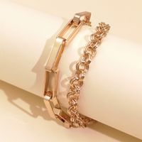 Korean Bracelet  Cold Style  Simple French Metal Alloy Baroque Bracelet For Women Wholesale main image 6