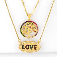Cross-border New Accessories Love Necklace Diamond Pendant Life Tree Necklace Couple 520 Necklace Wholesale Nkq72 main image 1