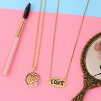 Cross-border New Accessories Love Necklace Diamond Pendant Life Tree Necklace Couple 520 Necklace Wholesale Nkq72 main image 6